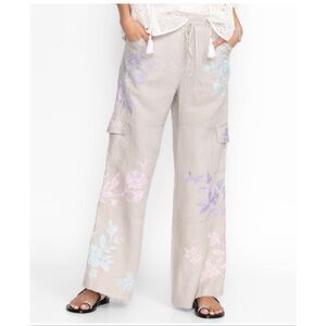 Johnny Was Hazel Drawstring Linen Pants